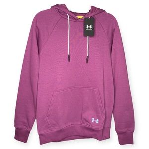 Under Armour S Plum AVY Loose Pullover Hoodie Kangaroo Pocket
